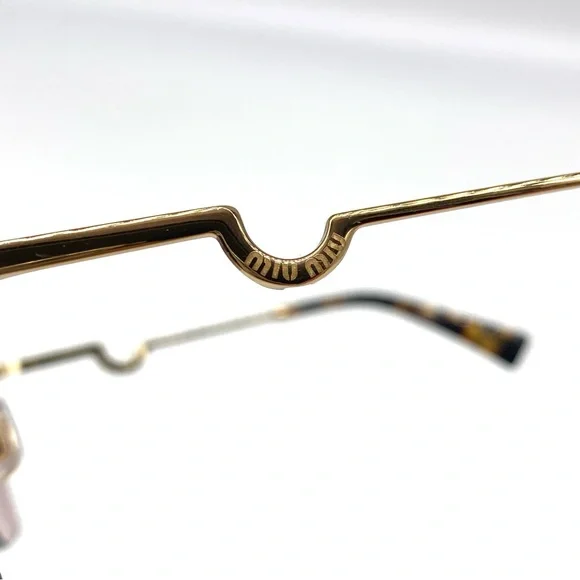 MIU MIU Authentic Scenique Geometric Gradient Gold Tortoise  display picture 3